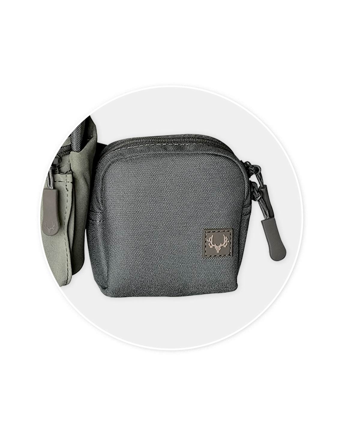 Wolf gray quiet accessory pouch for hunters.