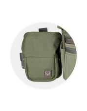 Ranger green rangefinder pouch by Muley Freak for the field.