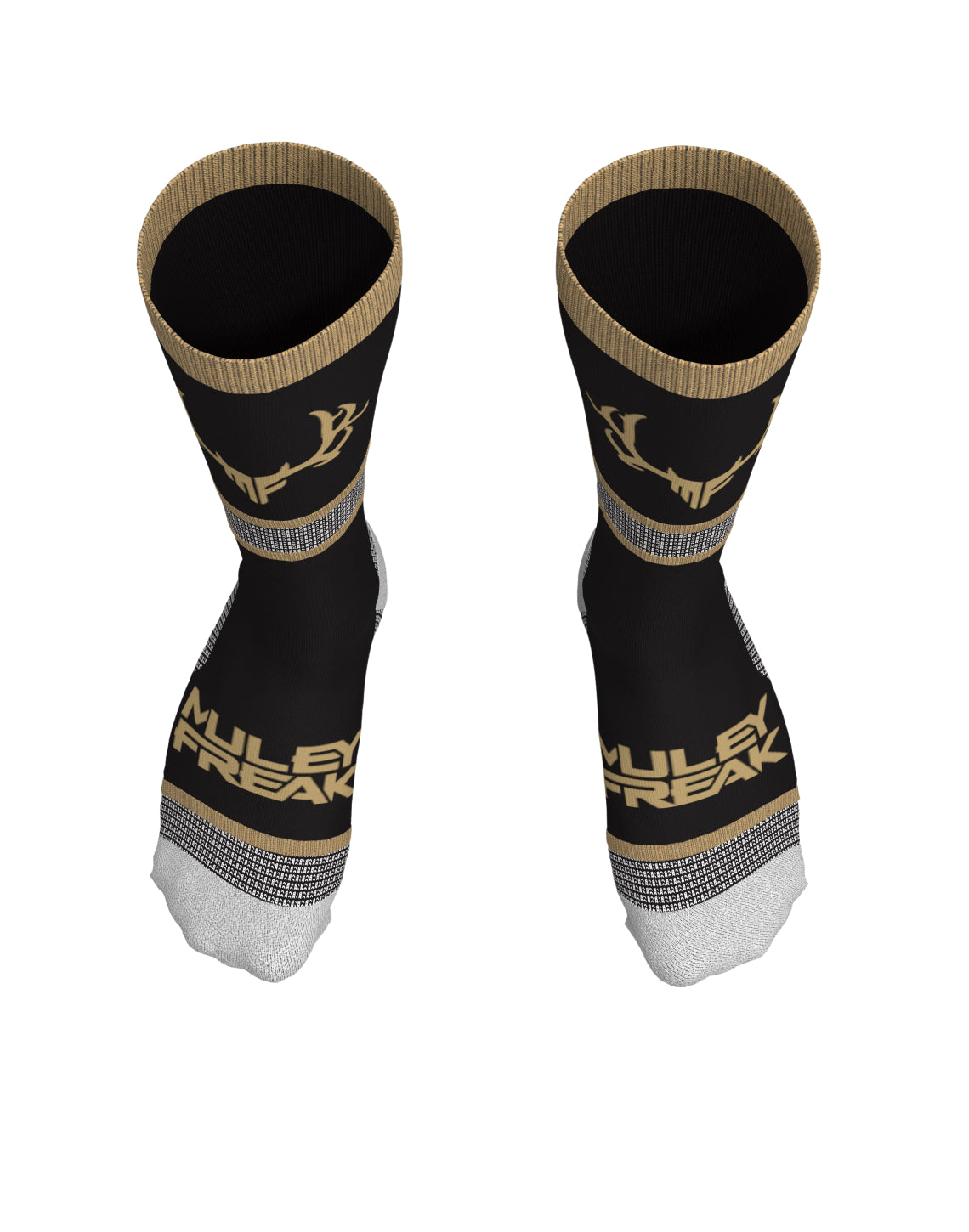 Close-up of Muley Freak Elite Merino Socks' breathable fabric and anti-odor feature.