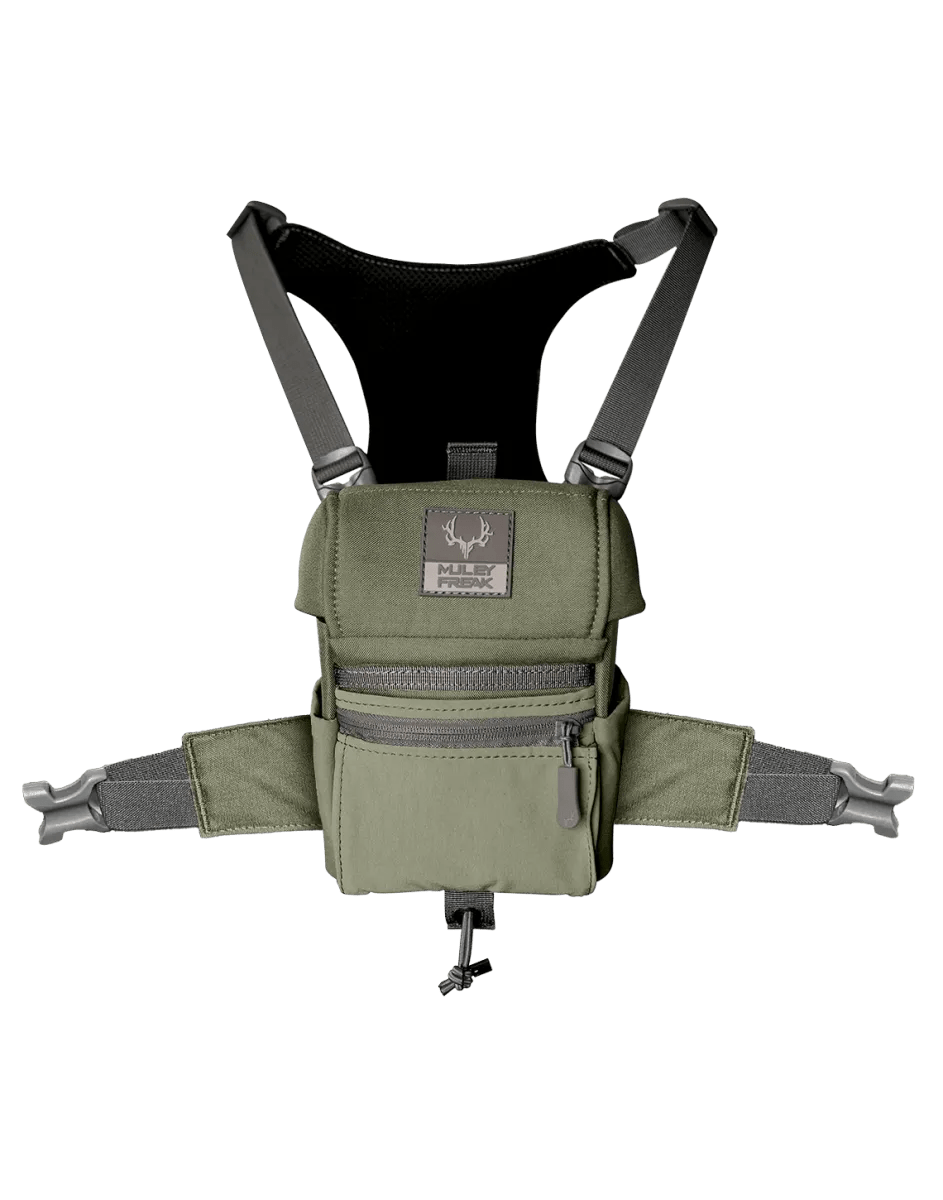 Ranger green Game Changer Bino Harness, blending with natural hunting environments.