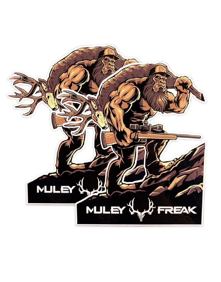Rifle Sasquatch Stickers 2 pk - Muley Freak