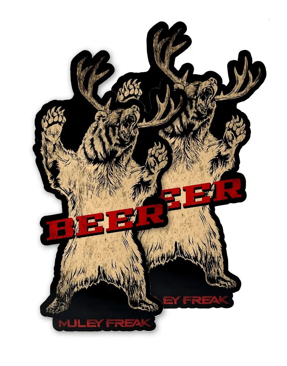 BEER Sticker 2 pk - Muley Freak