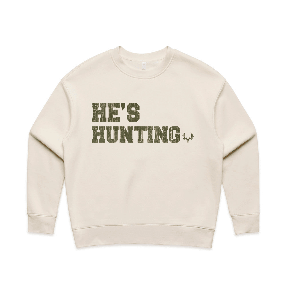He's Hunting Crew Sweater - Muley Freak