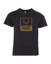 Kids Black and Tan Logo Tee - Muley Freak