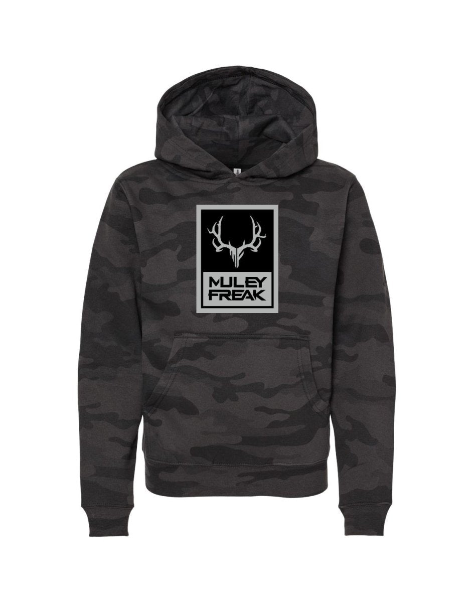 Kid's Blackout Camo Hoodie - Muley Freak
