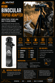 NEW Gen 2 Binocular Tripod Adapter Kit - Muley Freak