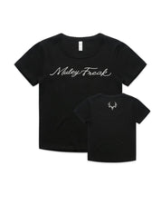 Womens Cursive Fitted Tee - Muley Freak