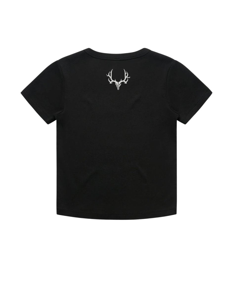 Womens Cursive Fitted Tee - Muley Freak