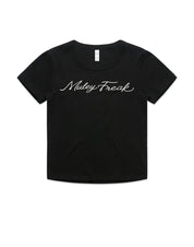 Womens Cursive Fitted Tee - Muley Freak