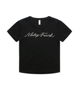 Womens Cursive Fitted Tee