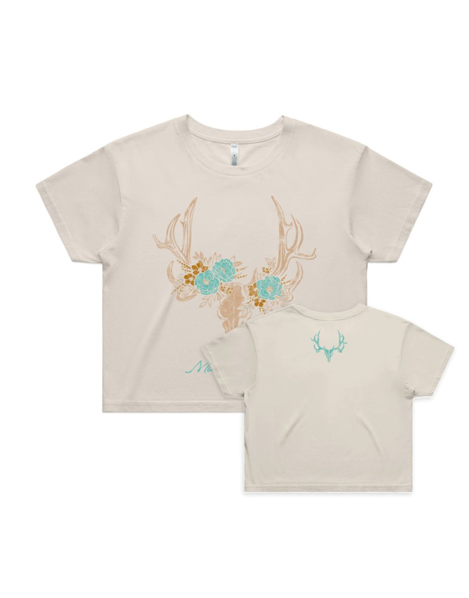 Women's Floral Skull Tee - Muley Freak