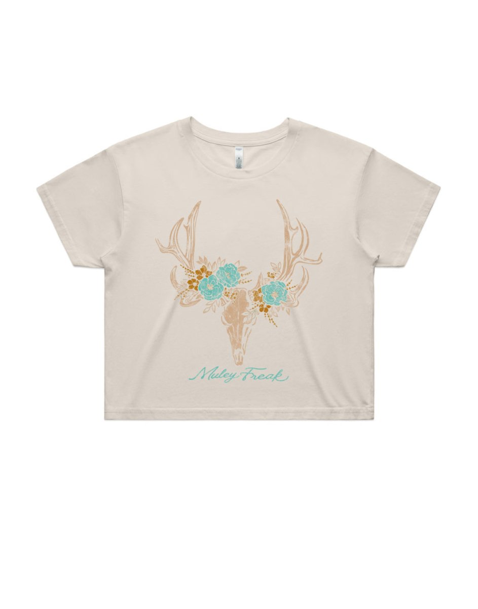 Women's Floral Skull Tee - Muley Freak