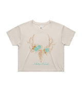 Suéter con cuello redondo y logo para niñas
