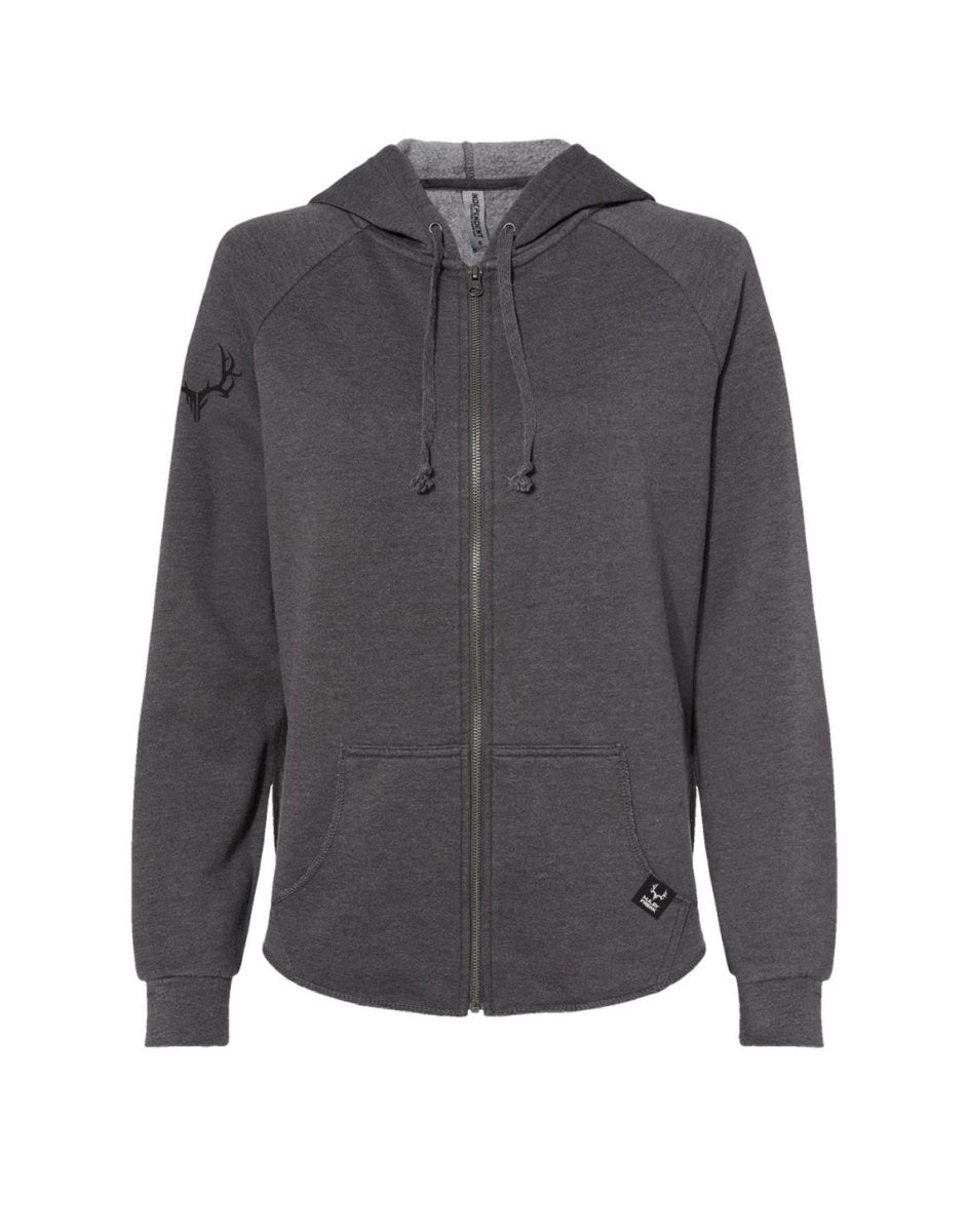 Women's Full Zip Logo Hoodie - Muley Freak