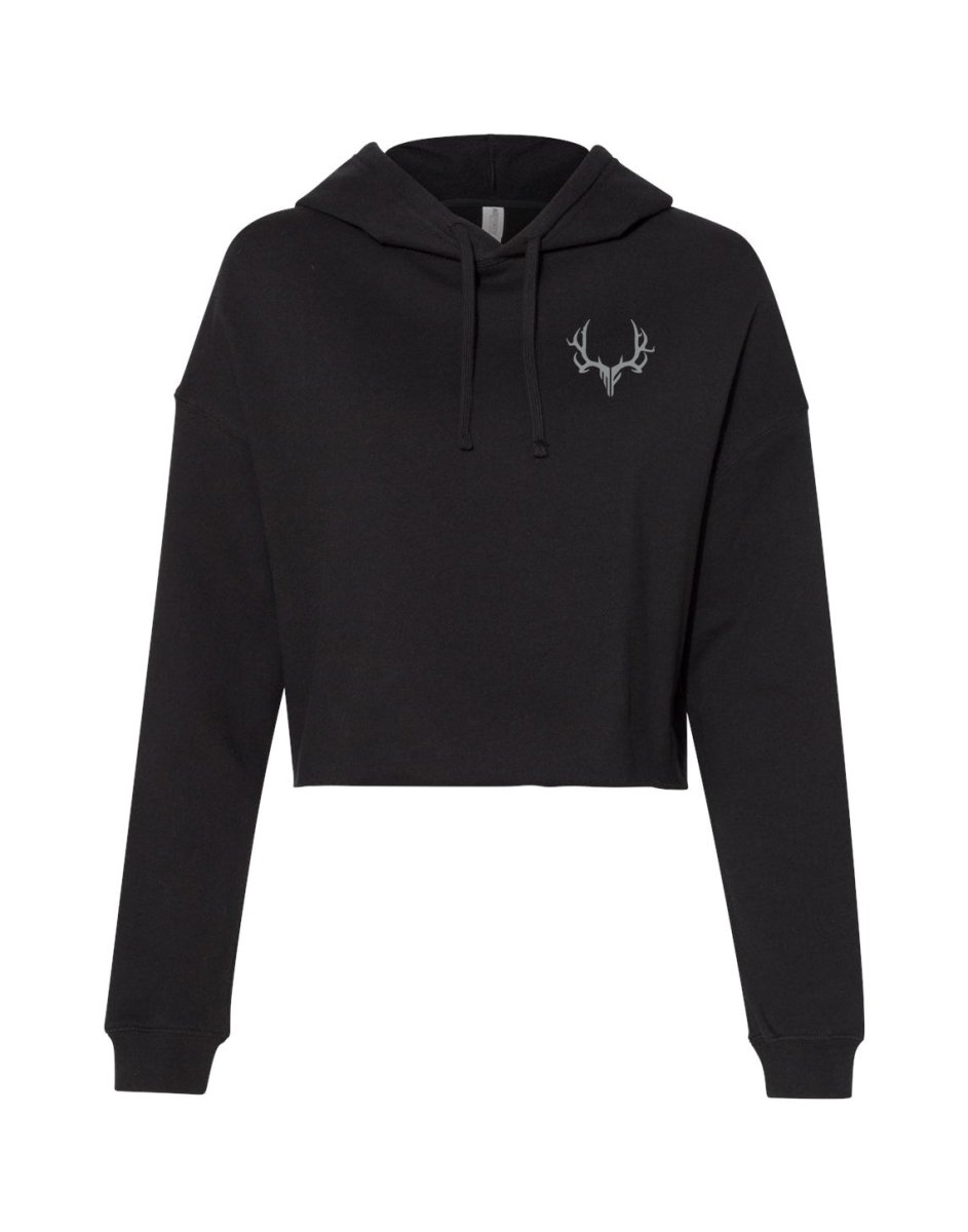 Womens Logo Crop Hoodie - Muley Freak