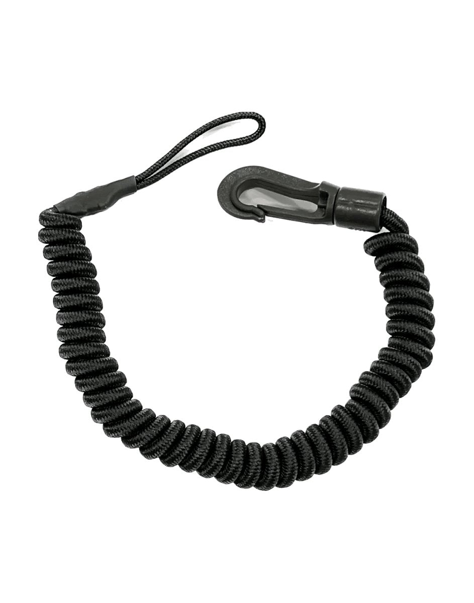 Game Changer's Black Cord Leash, durable and discreet for outdoor gear management.
